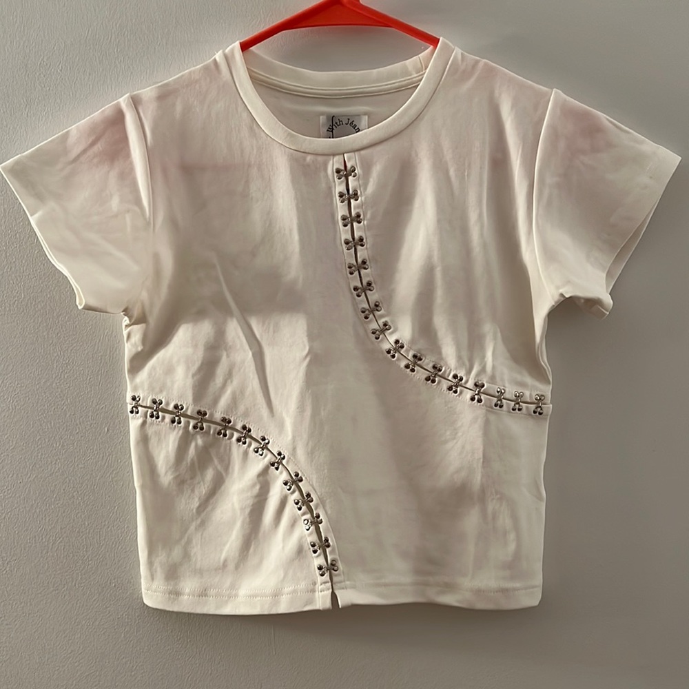With Jean Cut It Out Tee